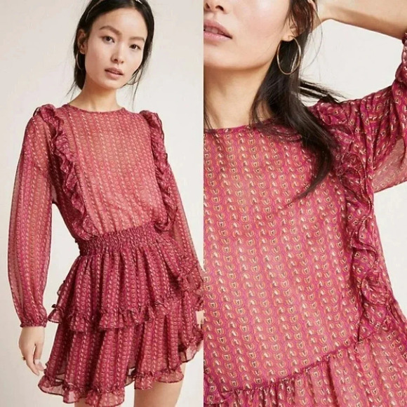 Anthropologie Misa Los Angeles Campania Ruffled Blouse Size Medium NWOT $326 - Picture 14 of 15